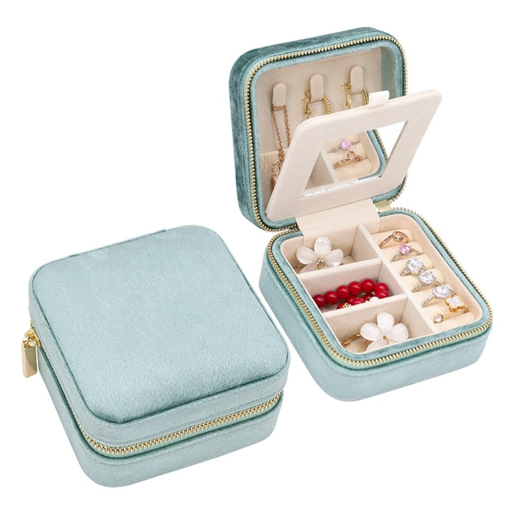 NWT Jewellery Box // Light Green + Mirror